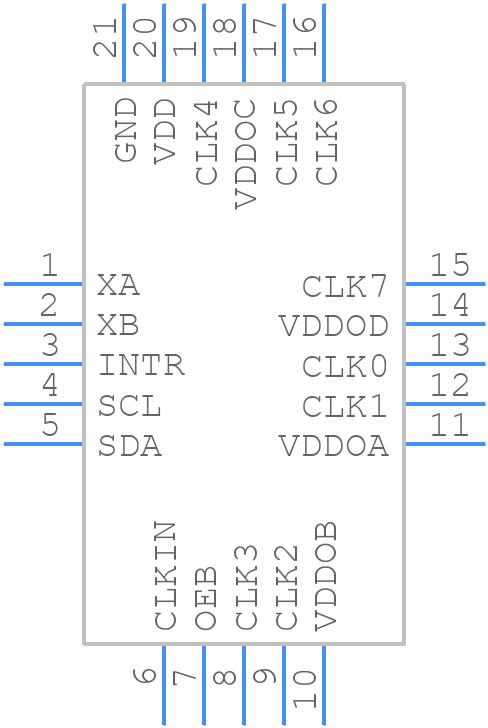 SI5351C-B11203-GM - Silicon Labs - PCB symbol