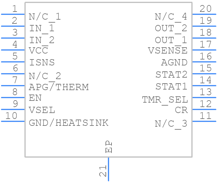 BQ24005PWPG4 - Texas Instruments - PCB symbol