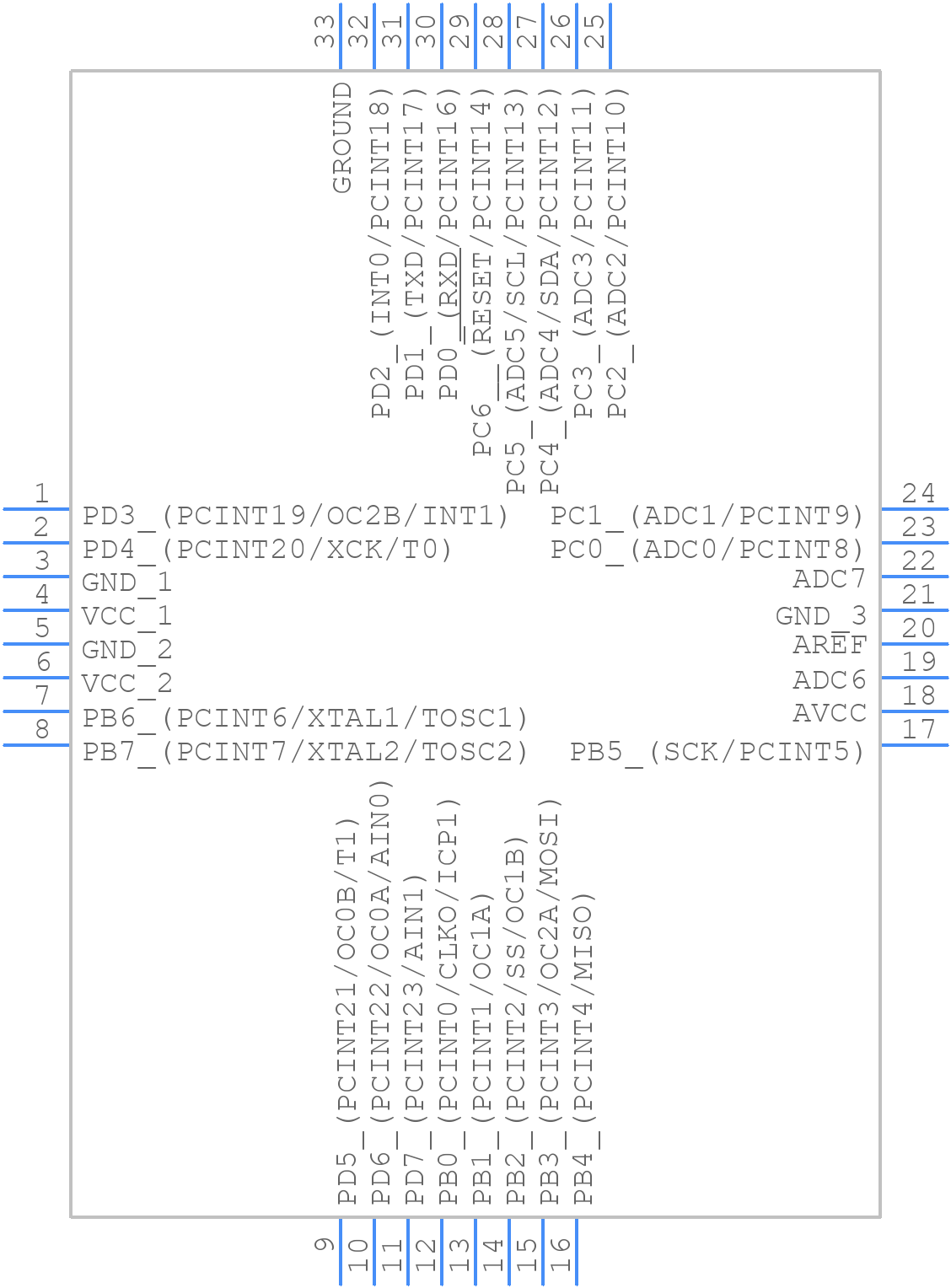 ATMEGA88PA-MU - Microchip - PCB symbol