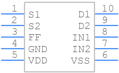 ADG5421FBCPZ-RL7 - Analog Devices - PCB symbol