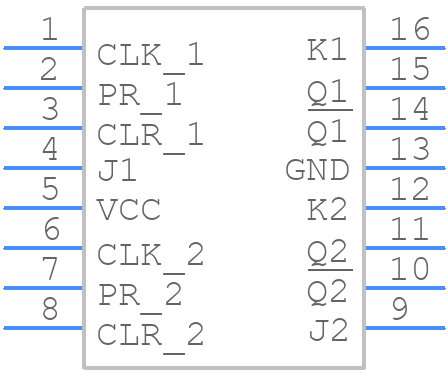 DM7476N - WELLER XCELITE - PCB symbol