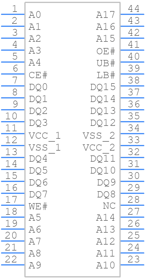 AS7C34098A-8TINTR - Alliance Memory - PCB symbol