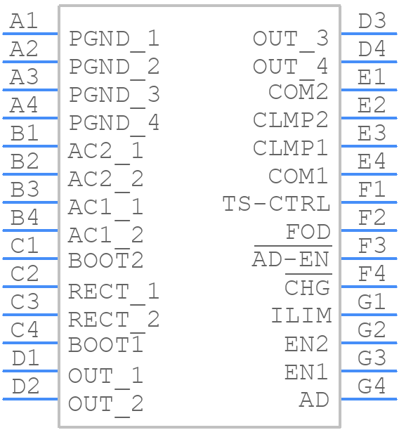 BQ51013AYFPT - Texas Instruments - PCB symbol