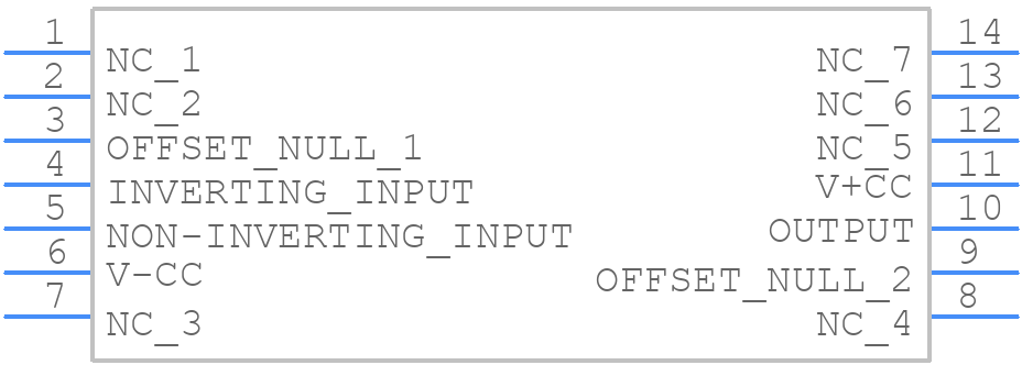 UA741IN14 - STMicroelectronics - PCB symbol