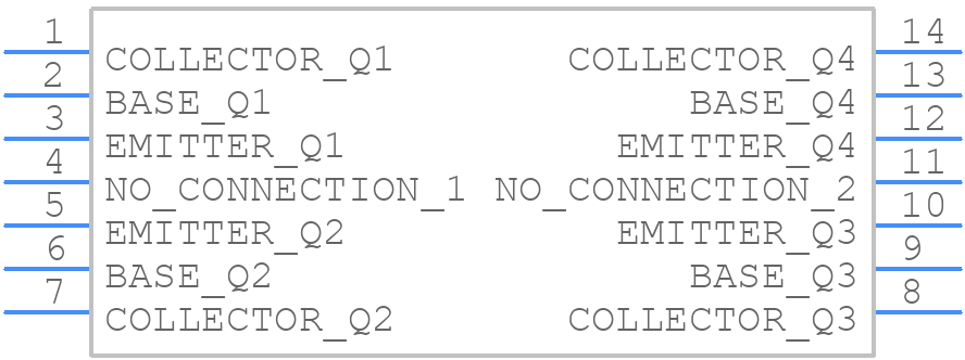 MPQ3906 TIN/LEAD - Central Semiconductor - PCB symbol