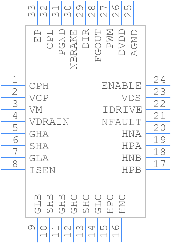 DRV8306HRSMR - Texas Instruments - PCB symbol