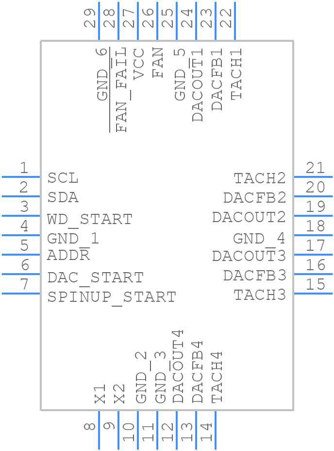 MAX6620ATI+T - Analog Devices - PCB symbol