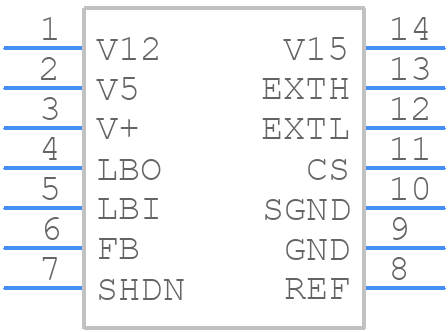 MAX773ESD+ - Analog Devices - PCB symbol