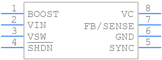 LT1375CN8-5 - Analog Devices - PCB symbol