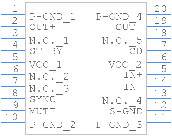 TDA7391LVPDU - STMicroelectronics - PCB symbol