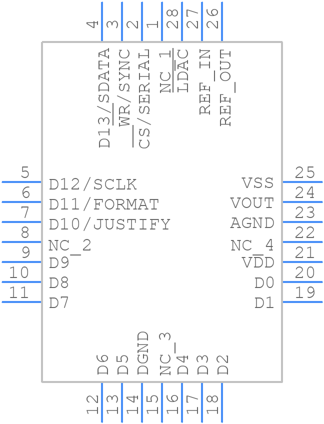 AD7840JPZ-REEL - Analog Devices - PCB symbol