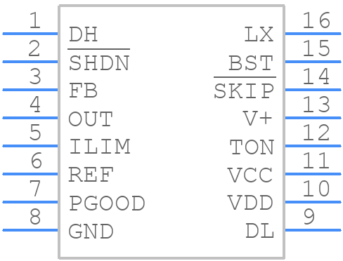 MAX1714BEEE+ - Analog Devices - PCB symbol