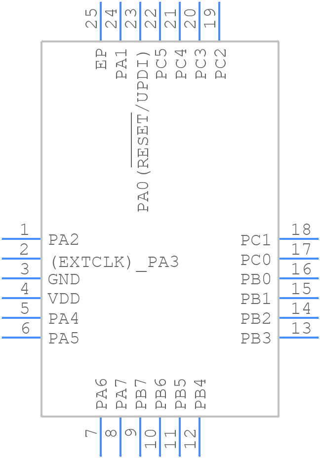 ATTINY1607-MFR - Microchip - PCB symbol