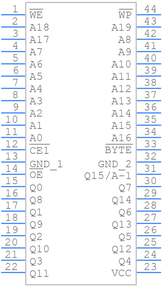 MX29F1610AMC-10 - Macronix - PCB symbol