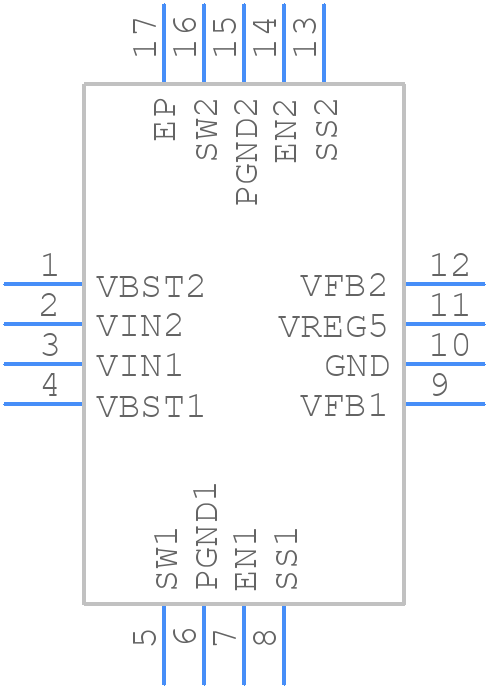 TPS54495RSAT - Texas Instruments - PCB symbol