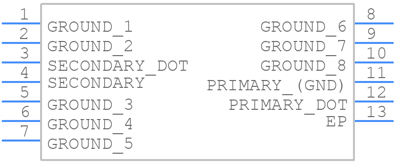 SCTX1-83-2W+ - Mini-Circuits - PCB symbol
