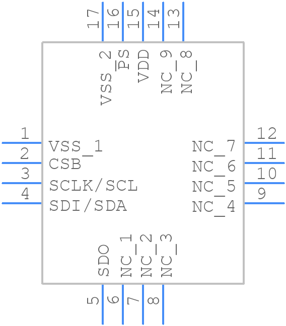 TSYS01 - TE Connectivity - PCB symbol
