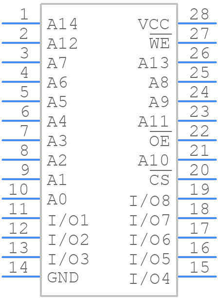 UPD43256BCZ-85L - NEC - PCB symbol