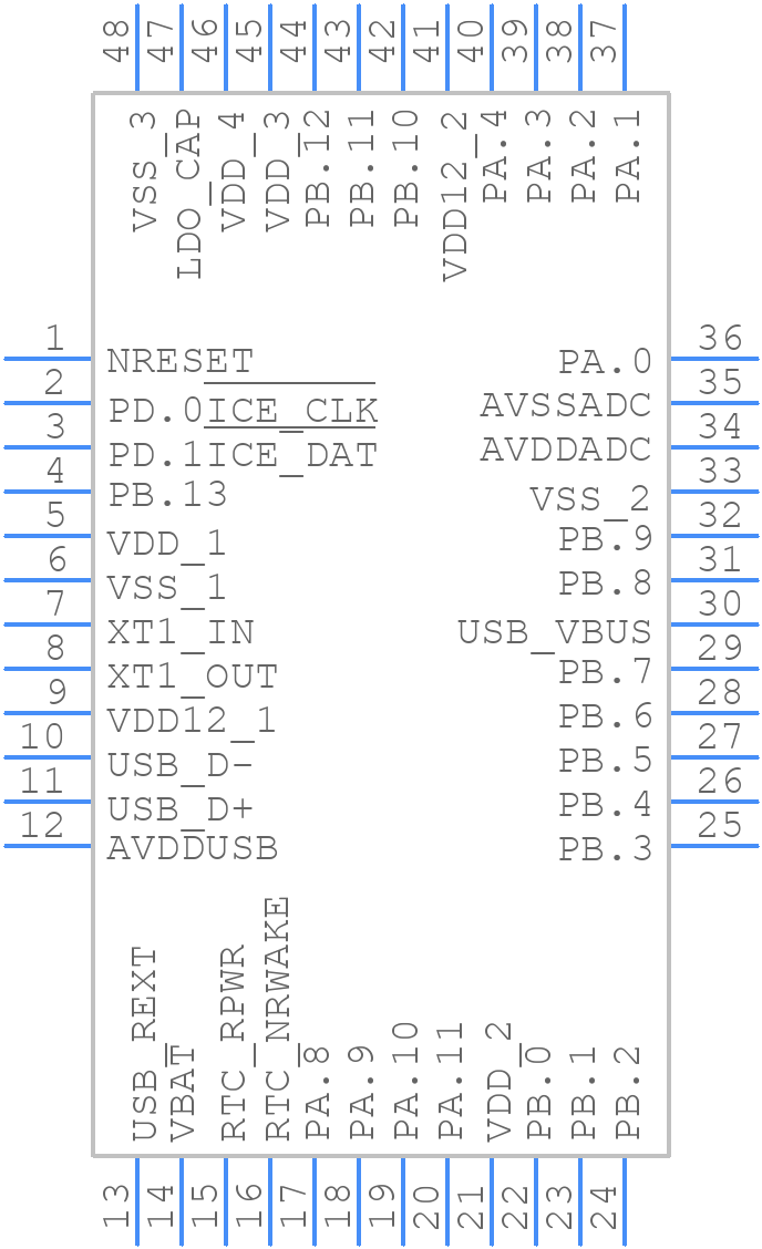 NUC505DL13Y - Nuvoton - PCB symbol
