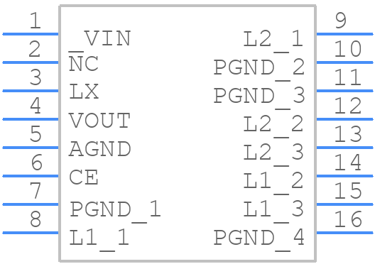 XCL214B303DR - Torex - PCB symbol