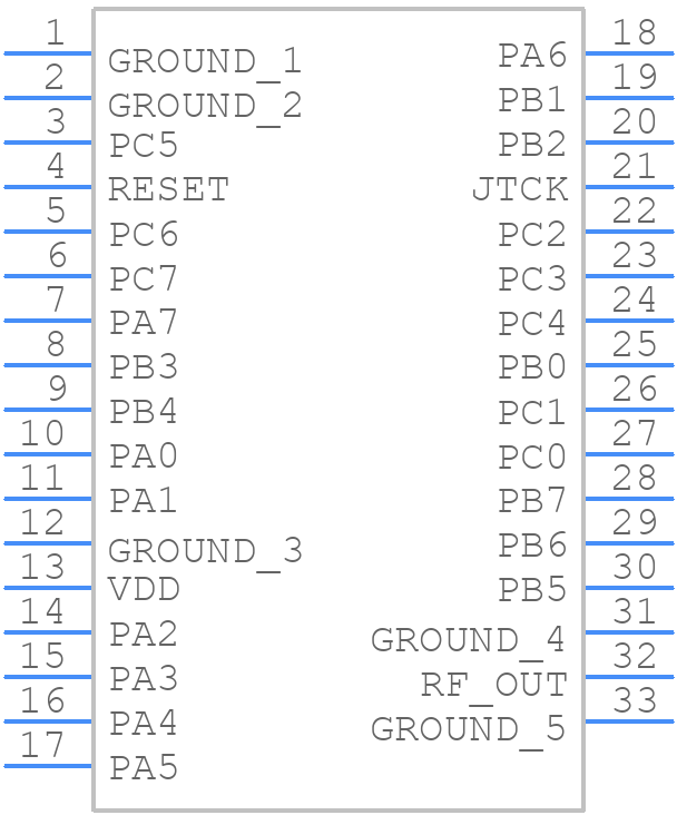 ZICM357SP0-1-R - CEL - PCB symbol
