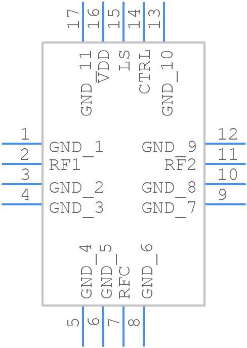 PE42423B-Z - Peregrine Semiconductor - PCB symbol