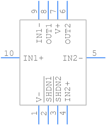 TLV9042SIRUGR - Texas Instruments - PCB symbol