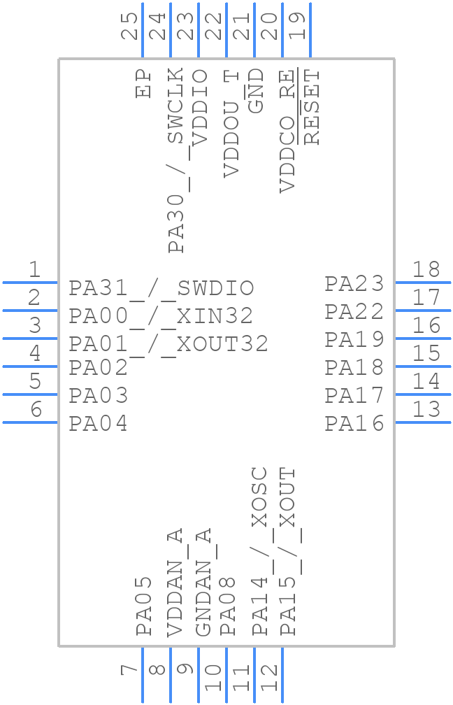 ATSAML10D16A-MU - Microchip - PCB symbol