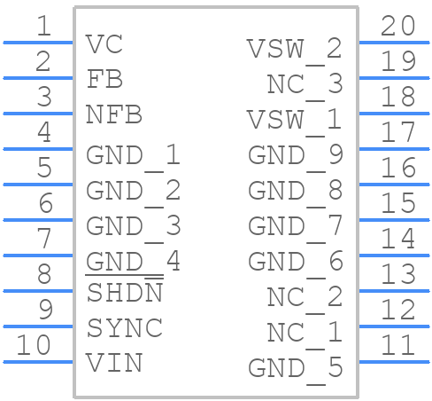 LT1371ISW#PBF - Analog Devices - PCB symbol