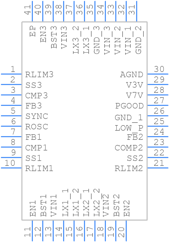 TPS65251-1RHAR - Texas Instruments - PCB symbol
