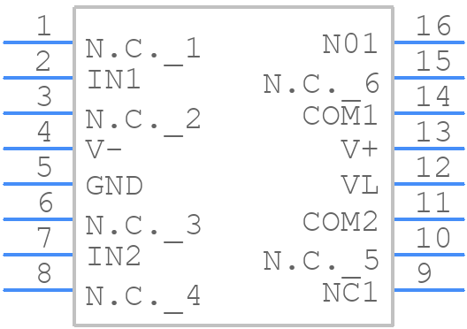 MAX4700CAE - Analog Devices - PCB symbol