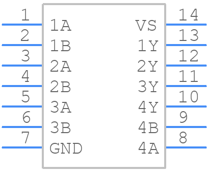 MIC4468ZN - Microchip - PCB symbol
