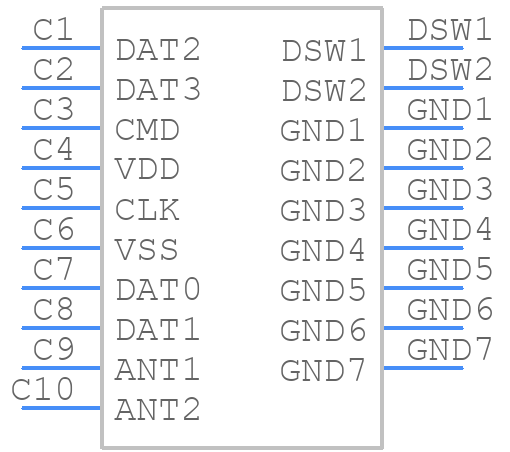 ST12S010VBAR1800 - JAE - PCB symbol