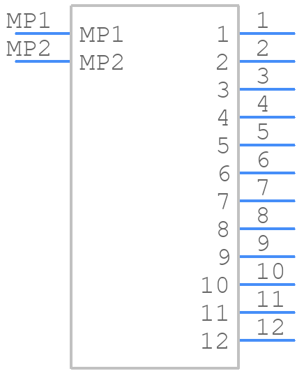 DF13B-12P-1.25V(21) - Hirose - PCB symbol