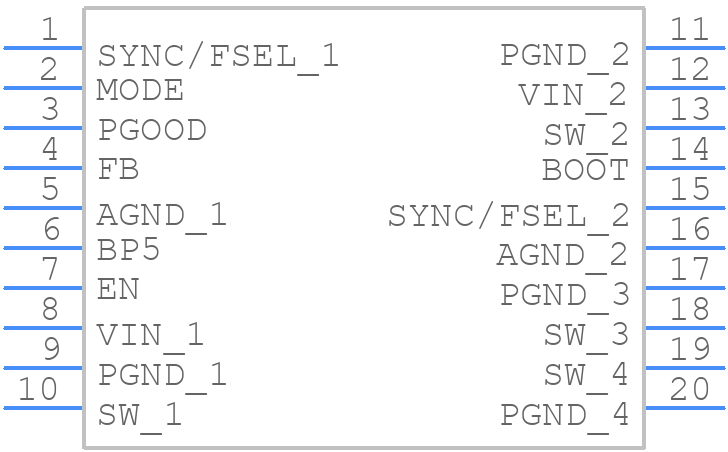 TPS543320RPYR - Texas Instruments - PCB symbol