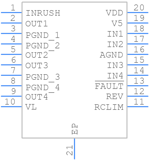 MAX14919AUP+ - Analog Devices - PCB symbol