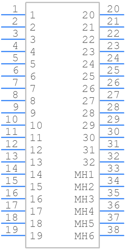 MX77A032HF1 - JAE - PCB symbol