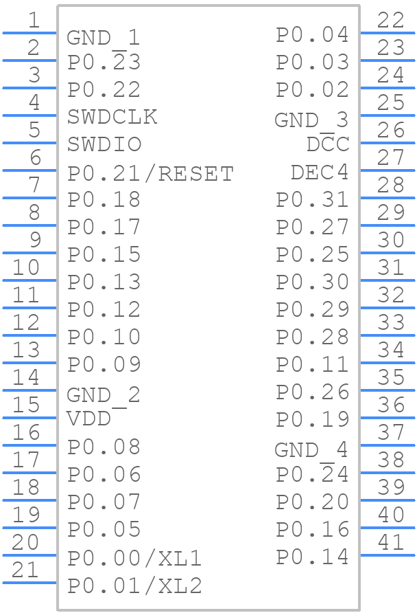 MDBT42V-P512K - Raytac - PCB symbol