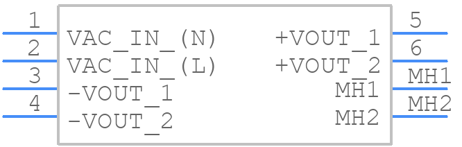 RACM40-15SK-T - RECOM Power - PCB symbol