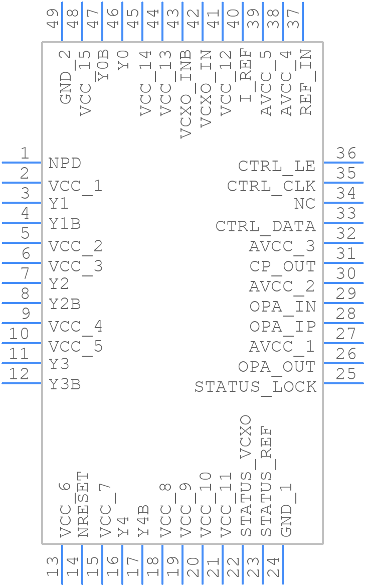 CDC7005RGZRG4 - Texas Instruments - PCB symbol