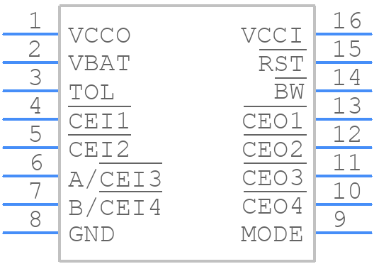 DS1321S+ - Analog Devices - PCB symbol