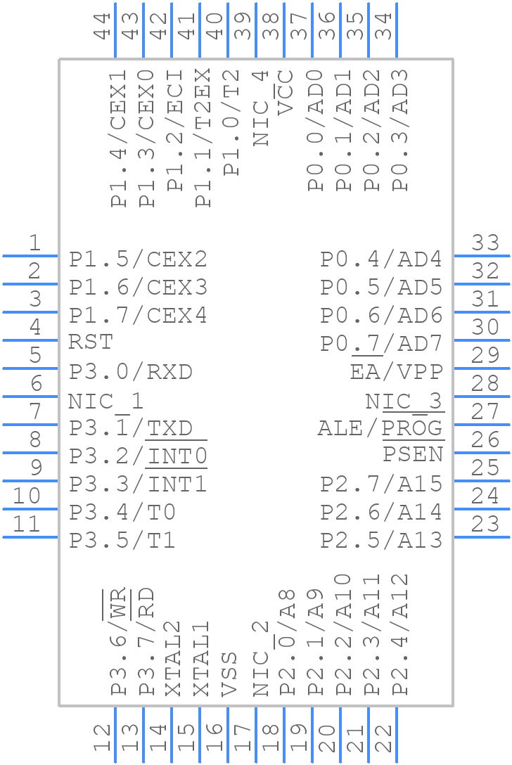 P89C51RC2HFBD - NXP - PCB symbol