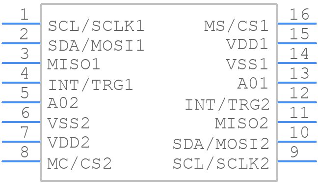 MLX90395KGO-BBA-100-SP - Melexis - PCB symbol