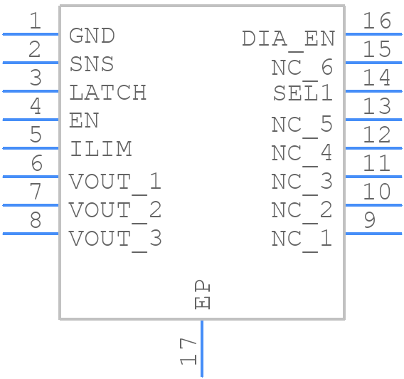 TPS1HB35AQPWPRQ1 - Texas Instruments - PCB symbol