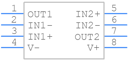 TLV9352IDDFR - Texas Instruments - PCB symbol