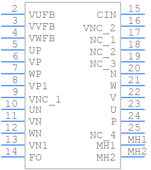 PS21963-4 - Mitsubishi - PCB symbol