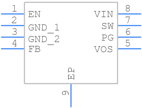 TLV62084DSGT - Texas Instruments - PCB symbol