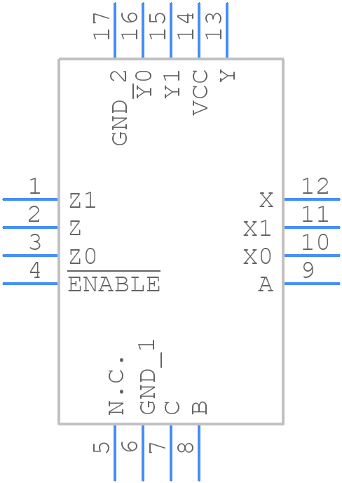 MAX4783ETE+ - Analog Devices - PCB symbol