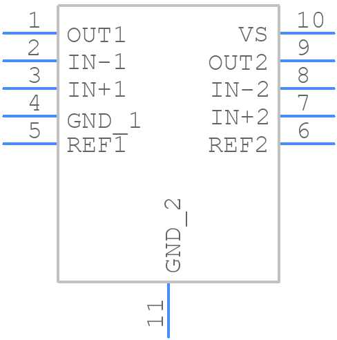 INA2181A1IDSQR - Texas Instruments - PCB symbol