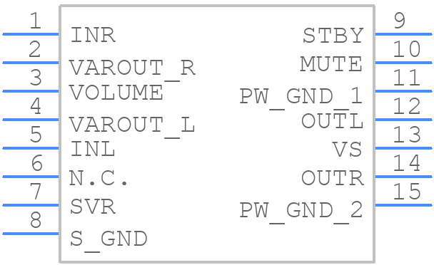 TDA7494S - STMicroelectronics - PCB symbol